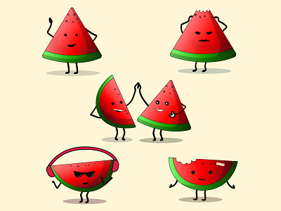 Funny Watermelon Stickers