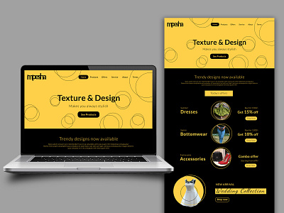 mpesha Website Design Mockup