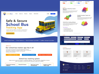 School Bus GPS Tracking Web UI design