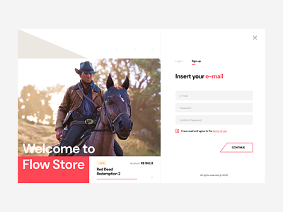 Game Store Sign Up 🎮 clean daily ui game red dead redemption ui