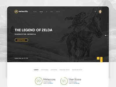 Metacritic designs, themes, templates and downloadable graphic elements on  Dribbble