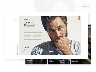 Travis Fimmel Website Concept