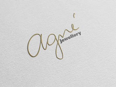 Agne Jewellery Logo Design business cards design logo design