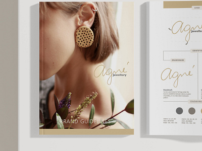 Agne Jewellery Brand Guide/Brochure Design branding brochure design businesscard design logo
