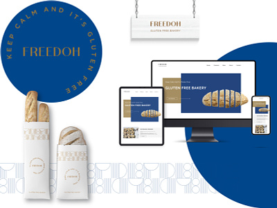 Brand Identity for FreeDoh Bakery branding design illustration logo packaging pattern website