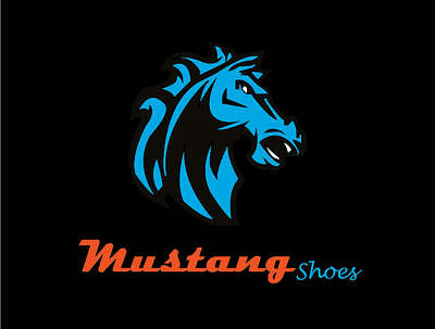 Mustang Shoes logo logo design minimaist logo