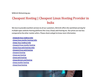 cheapest hosting