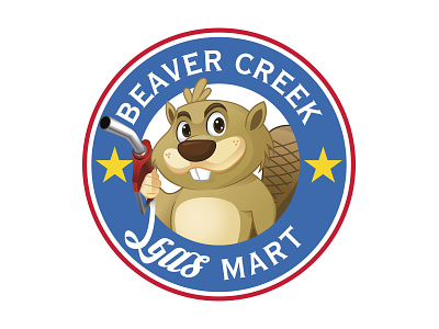 Gas Station Logo beaver branding identity illustration logo logotype vector