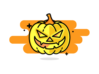 Halloween Evil Pumpkin halloween icon illustration vector
