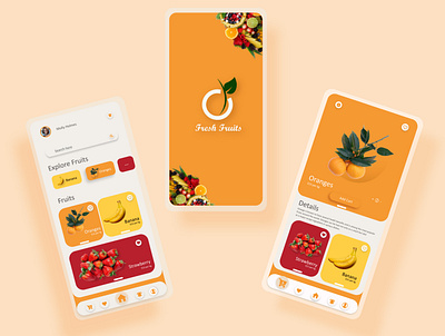 Fruits Booking App app branding design typography ui ux vector