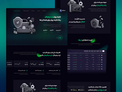 Wallet - Cryptocurrency Landing Page 3d crypto crypto exchange crypto wallet cryptocurrency interface landing page nft site design theme ui ux wallet web design
