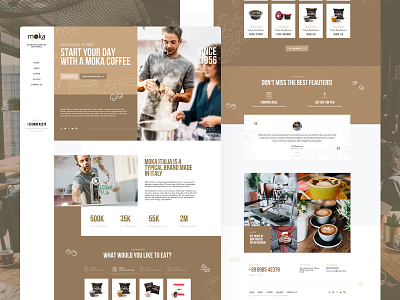 Moka Italia branding coffee design interface landingpage minimal modern moka photoshop site design theme ui uidesign ux uxdesign web webdesign webinterface website