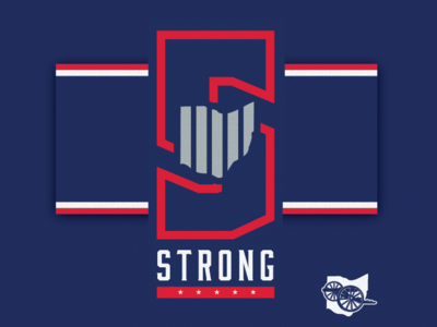 Five Lines Strong - The Artillery branding cbj design hockey illustration logo nhl