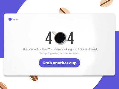 Daily UI : : 008 [404 Page] 404page coffee daily ui 008 dailyui minimal ui web