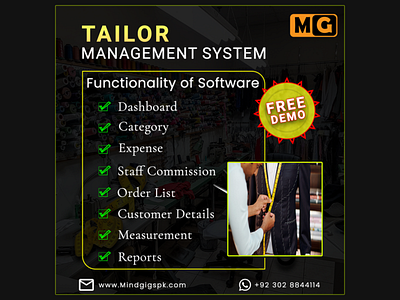 Tailor Management System Facebook ads design