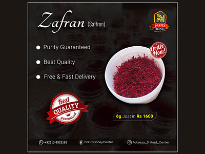 Zafran Facebook ads for Pakiza Honey Brand facbook ads paid ads zafran zafran ads