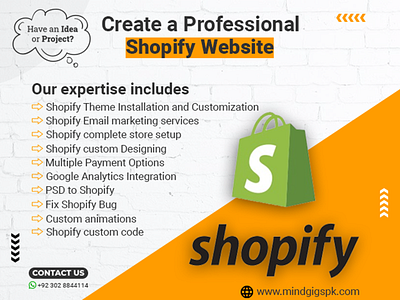 Shopify website Services Social Media Post