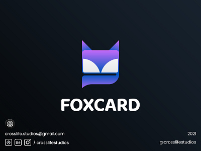 Foxcard Logo animal branding business card clean concept concepts creative crosslife design fox graphic design icon identity design logo web