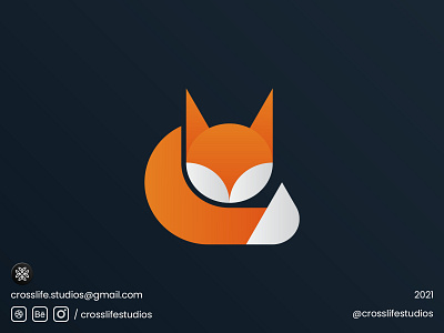 Fox animal brand identity branding business clean concept creative crosslife design fast fox golden ratio graphic design icon identity design logo logo design simple