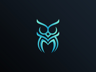 Letter M + Owl Logo Design