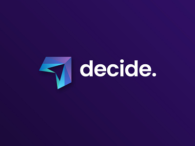 decide. arrow branding business clean concept creative crosslife decide design forward graphic design illustration logo technology up