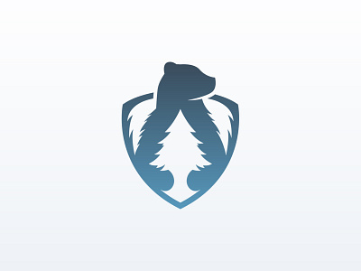 Bear + Shield + Tree Logo