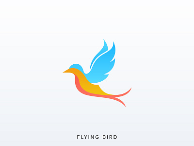 Flying Bird Logo animal bird branding business christian clean colorful concept creative crosslife design flying freedom graphic design illustration logo simple wings