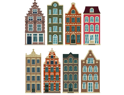 Traditional european architecture architecture illustration vector