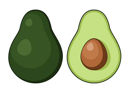 Avocado avocado illustration logo