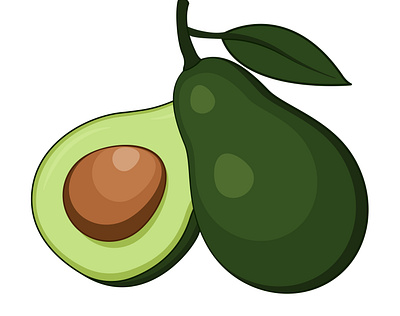 Avocado avocado element illustration logo