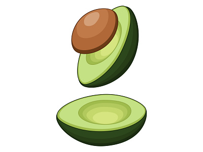 Avocado avocado element illustration logo