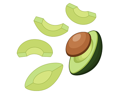 Avocado avocado element illustration logo
