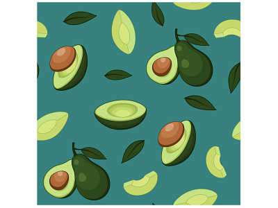 Avocado seamless pattern avocado background design illustration pattern print seamless