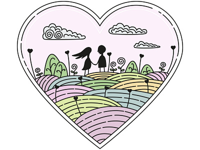 Heart card design element heart illustration love