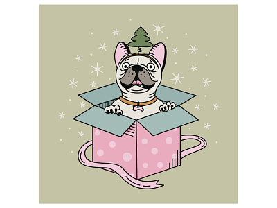 French bulldog bulldog card dog gift illustration pet