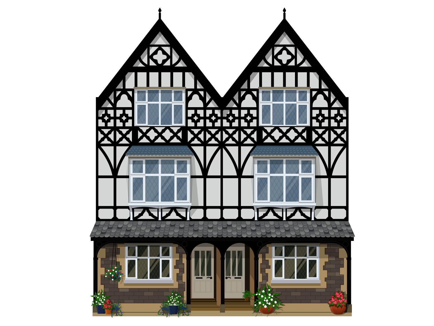 Half Timbered German House By Jane Bahdanovich On Dribbble