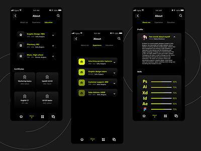 Resume /CV - Mobile cv design digital design graphic design mobile app resume ui uiux