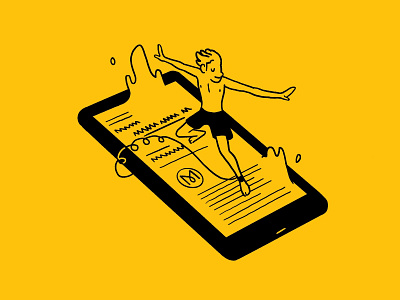 Monocle ads #8 editorial illustration illustration monocle newsletter spot illustration surf surfing