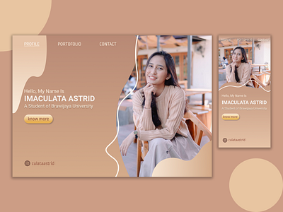 Portofolio Landing Page - Imaculata Astrid branding design ui