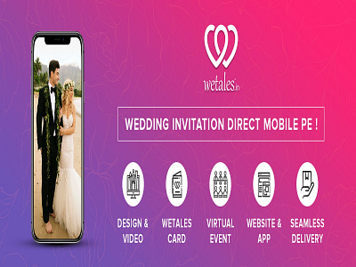 WeTales - Digital Wedding Invitation virtual wedding wedding app wedding card wedding design wedding invitation wedding invitation video wedding invite wedding website
