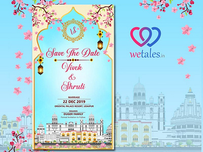 Traditional Wedding Save the Date Card Design