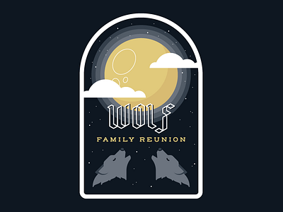 Wolf Family Reunion family reunion flat illustration wolf