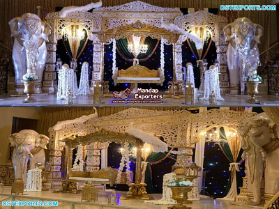 Luxurious Bollywood Wedding Reception Stage