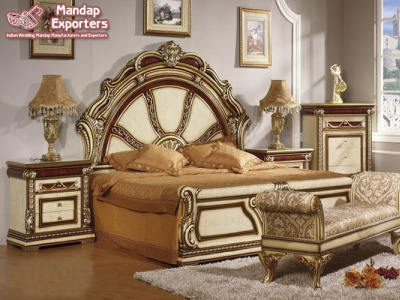 Solid Teak Wood Victorian Bedroom Set