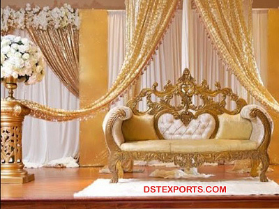 Unique Crown Style Wedding Stage Love Seat