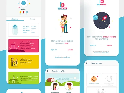 beemums app child childbook children childrens illustration design illustration ui ux