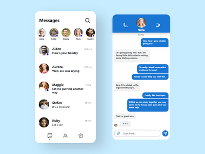 Chat App UI Screen Design chatapp design icon design ui uidesign ux