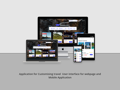 Travel Booking Application mockup travel app uidesign webdesign