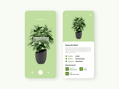 Plant Scanner App UI Design figma mobile ui uidesign