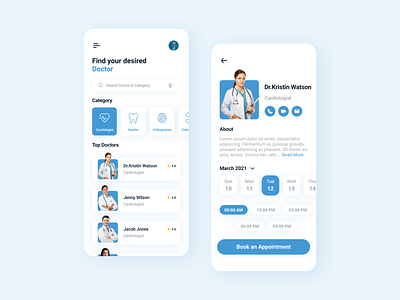 Doctor Appointment Booking App UI Design